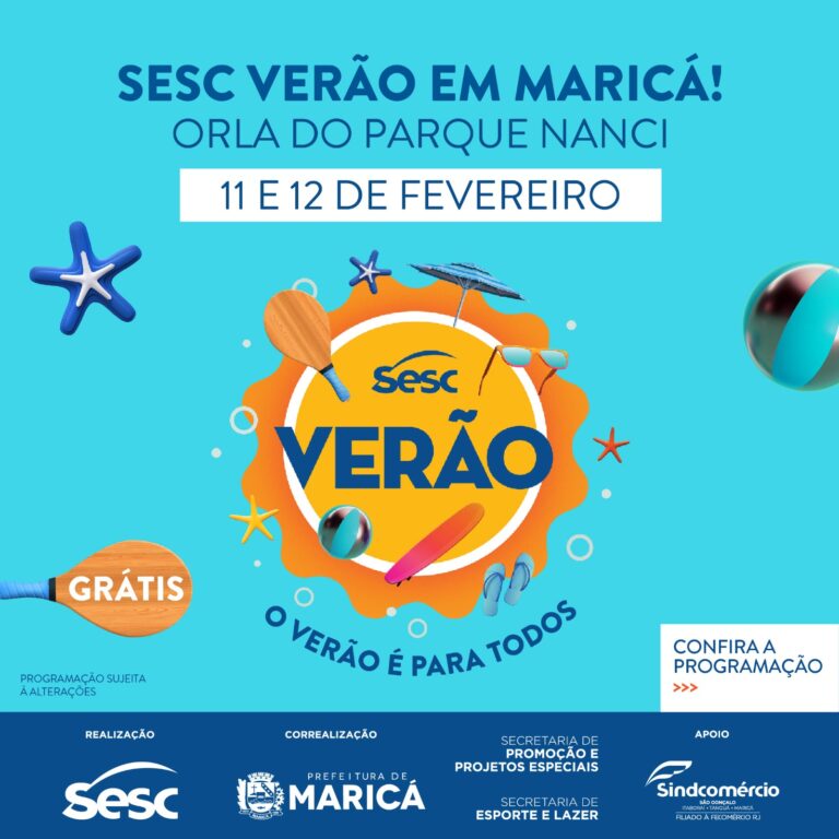 Maricá recebe projeto Sesc Verão na Orla do Parque Nanci