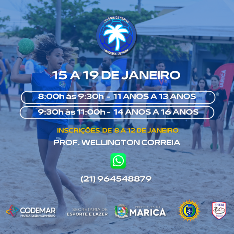 Em parceria com Codemar, Confederação de Handebol promove colônia de férias gratuita em Maricá