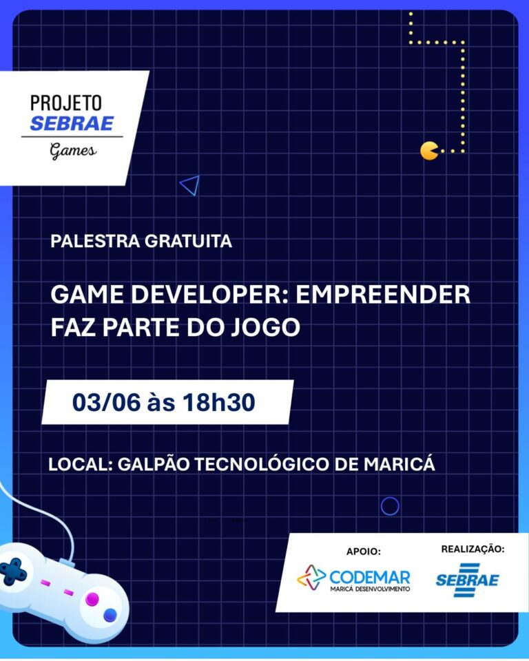 Sebrae Rio fala sobre empreendedorismo no setor de games no Galpão Tecnológico de Maricá