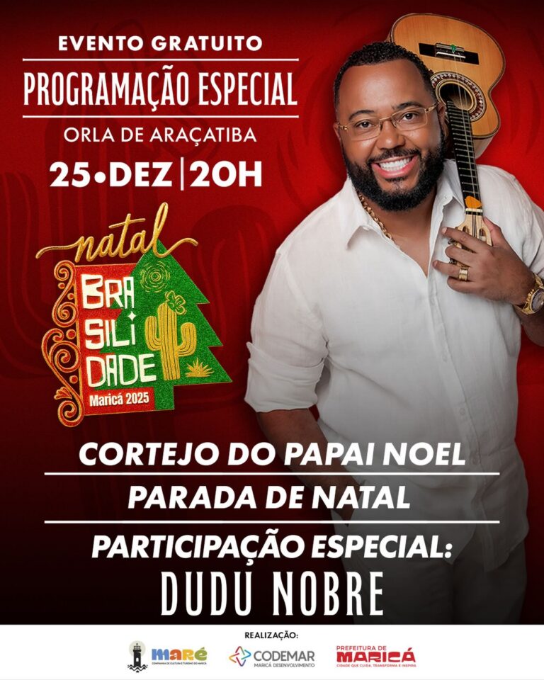 Maricá Vive Natal Brasilidade: Show Especial com Dudu Nobre no Natal
